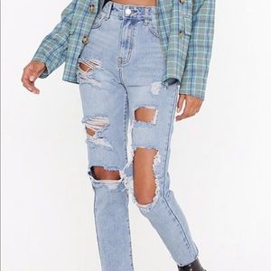 Princess Polly Boyfriend Distressed Jeans